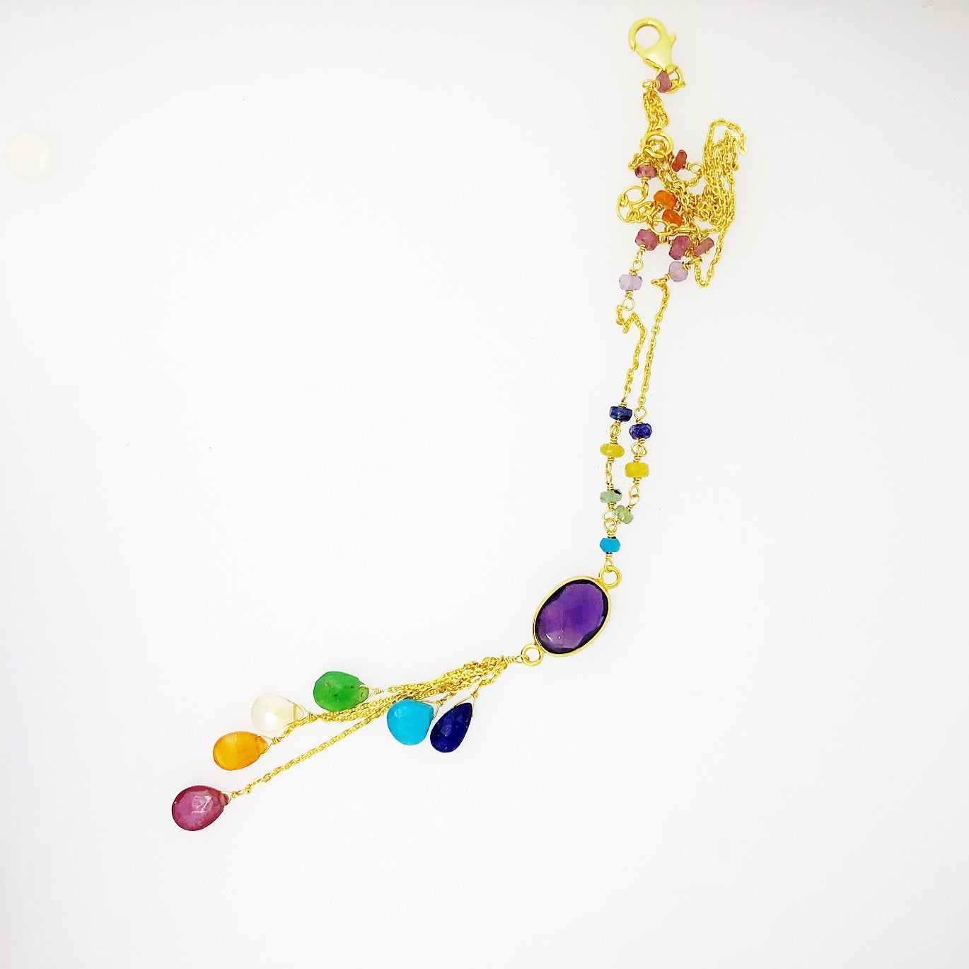 Gemstone 7 Chakra Necklace - Long