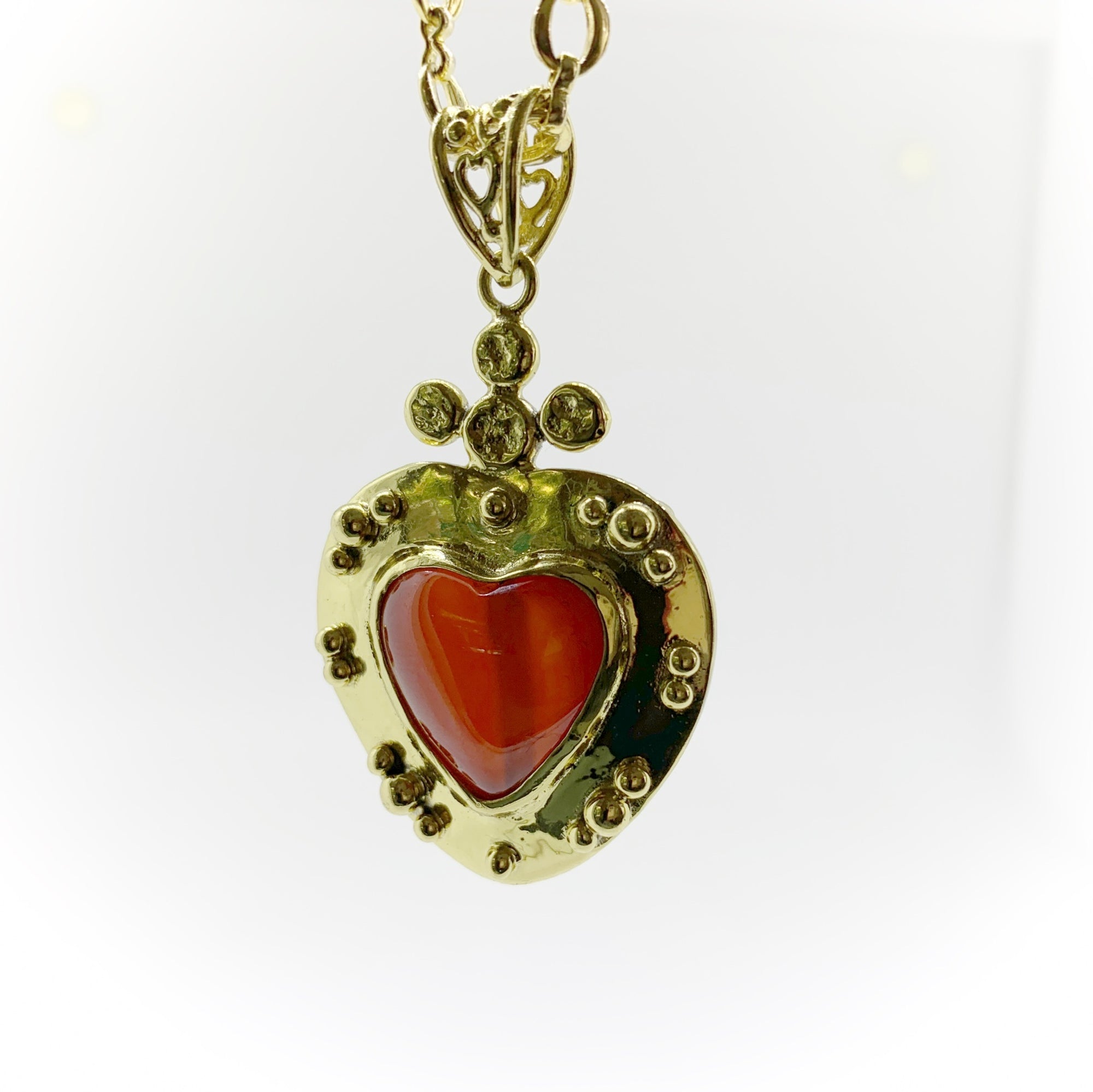 Buy Carnelian Heart Pendant Necklace Online in India - Etsy